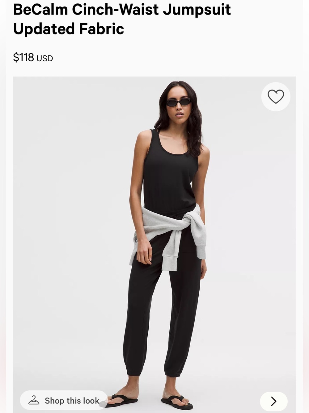 Lululemon Be Calm Cinch Waist Jumpsuit